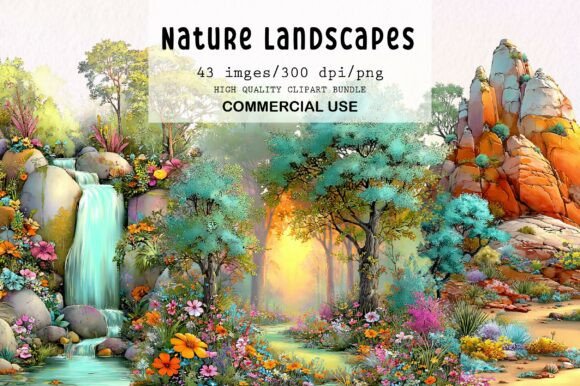Download Watercolor Nature Landscapes PNG Clipart - Nature Collection